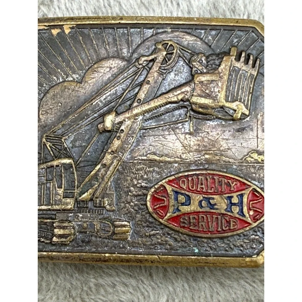 Vintage Construction Belt Buckle P&H Pawling Harnischfeger 